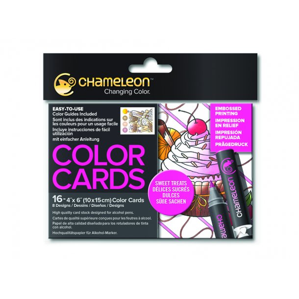 Chameleon Embossed Color Cards - Sweets